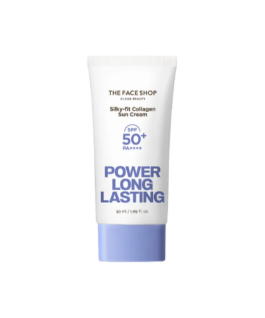 THE FACE SHOP POWER LONG-LASTING SILKY-FIT COLLAGEN SUN CREAM