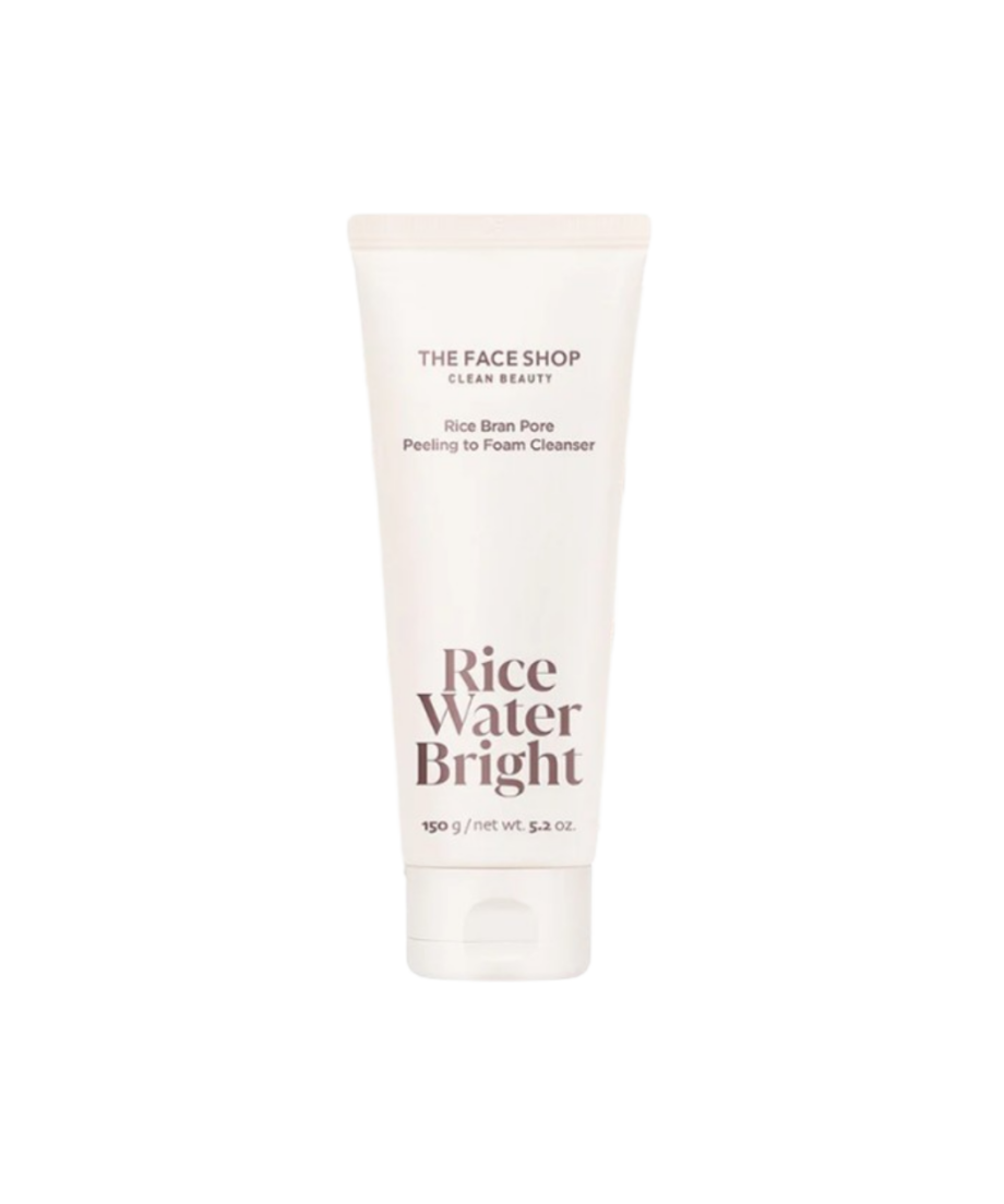 THEFACESHOP RICE WATER BRIGHT RICE BRAN PORE PEELING TO FOAM CLEANSER