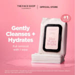 THE FACE SHOP RICE WATER BRIGHT CLEANSING FACIAL WIPES (50wipes) - Image 2