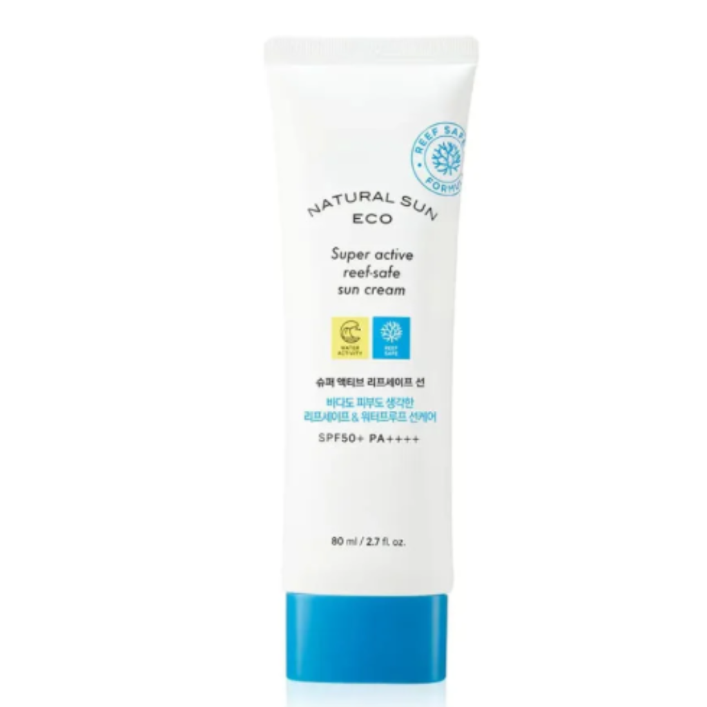 8801051458145 NATURAL SUN ECO SUPER ACTIVE REEF-SAFE SUN CREAM SPF50+PA++++ - 80ml - Image 1