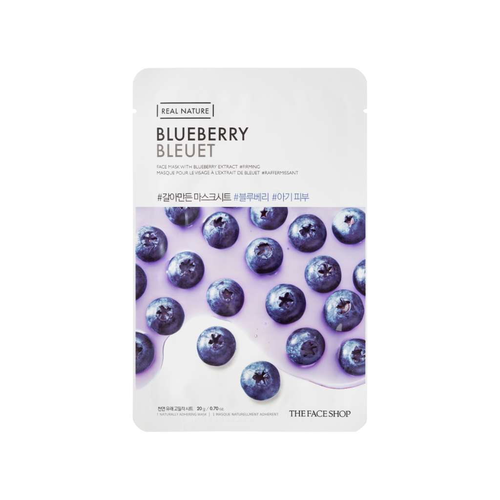 8806182557217 REAL NATURE BLUEBERRY FACE MASK - Image 1