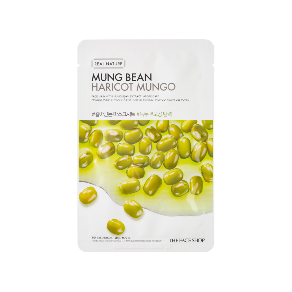 8806182590290 THEFACESHOP REAL NATURE MUNG BEAN FACE MASK - Image 1