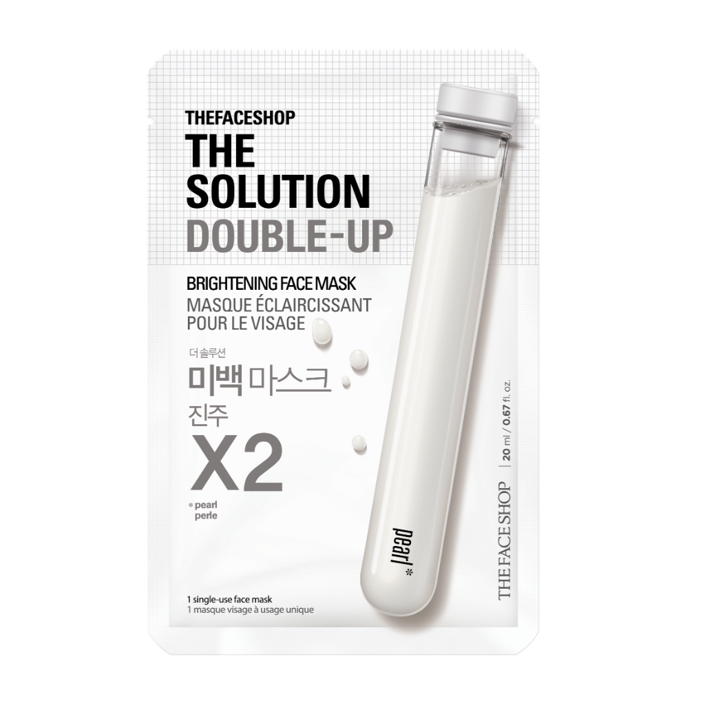 8806182594823 THE SOLUTION DOUBLE-UP BRIGHTENING FACE MASK - Image 1